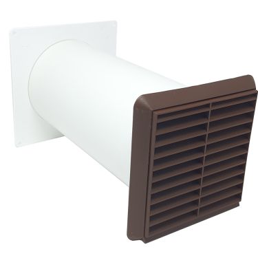 Click Here To Enlarge This Photo Of Nuaire Cyfan Wall Kit 5" Telescopic Pipe Lourvered Outlet No Fly Screen