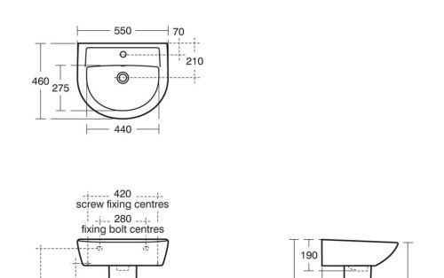 Click Here To Enlarge This Photo Of Armitage Shanks Sandringham 21 Basin 55 X46 1 Tap Hole Basin White E894901