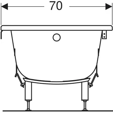 Click Here To Enlarge This Photo Of Twyford Celtic Rectangular Bathtub 150cm x 60cm 137L Capacity with Handles - BS1472WH