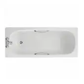 Twyford Celtic Straight Steel Bath 1700 X 700mm with 2 Tap Holes - BS1572WH