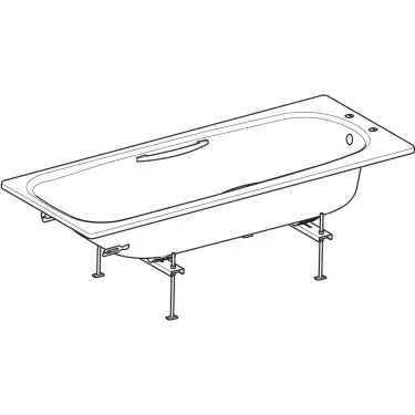 Click Here To Enlarge This Photo Of Twyford Shallow Steel Bath White 1700mm Slip Resistant SB1772WH