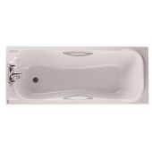 Twyford Signature Bath White 2 Tap Hole Chrome Grips 1700mm - SE8522WH