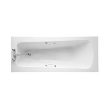 Click Here To Enlarge This Photo Of Armitage Shanks Sandringham 21 1700mm x 700mm Water Saving Bath with Handgrips 2 Tap Hole - E028801