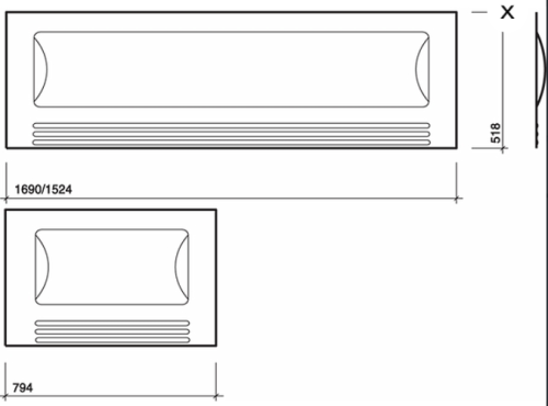 Click Here To Enlarge This Photo Of Twyford Omnifit 1500 Bath Panel White PP2175WH