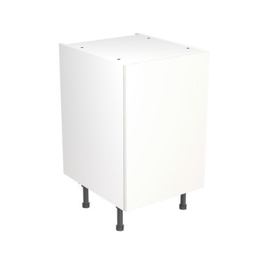 Click Here To Enlarge This Photo Of Kitchen Kit Flatpack Slab Super Gloss White 500 Base Unit - FKKF0003