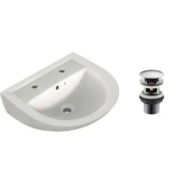 Click Here To Enlarge This Photo Of Sandringham 21 55 x 46 Two Tap Hole Hand Wash Basin E895101