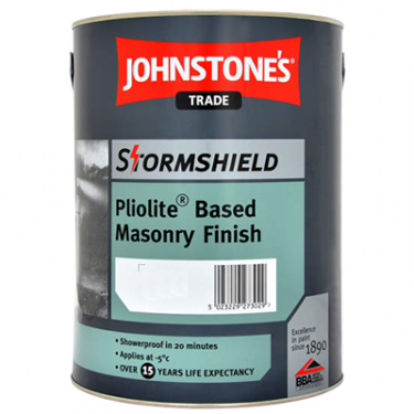 Click Here To Enlarge This Photo Of Johnstone’s Trade Stormshield Pliolite Based Masonry Finish Paint Advise of Required Colour 5L