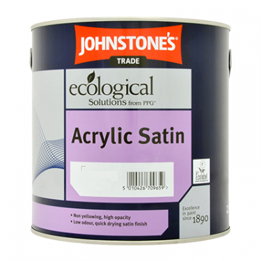 Click Here To Enlarge This Photo Of Johnstone’s Trade Acrylic Satin Advise of Required Colour 2.5L