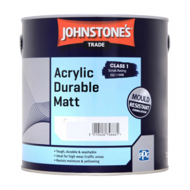Click Here To Enlarge This Photo Of Johnstone’s Trade Acrylic Durable Matt Advise of Required Colour 5L