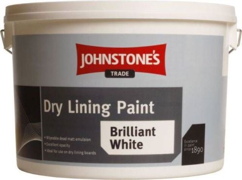 Click Here To Enlarge This Photo Of Johnstone’s Trade Dry Lining Paint Brilliant White 10L