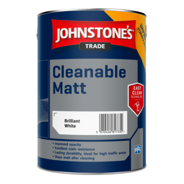 Click Here To Enlarge This Photo Of Johnstone’s Trade Cleanable Matt Brilliant White 5L 386405