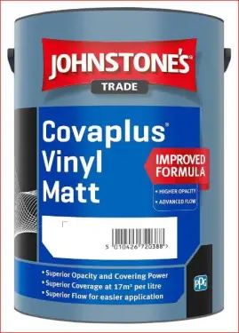 Click Here To Enlarge This Photo Of Johnstone’s Trade Covaplus Vinyl Matt Paint Brilliant White 5L