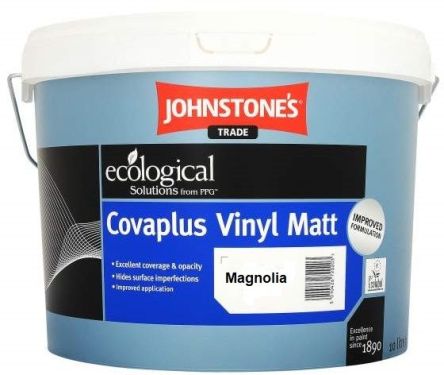 Click Here To Enlarge This Photo Of Johnstone’s Trade Covaplus Vinyl Matt Paint Magnolia 10L