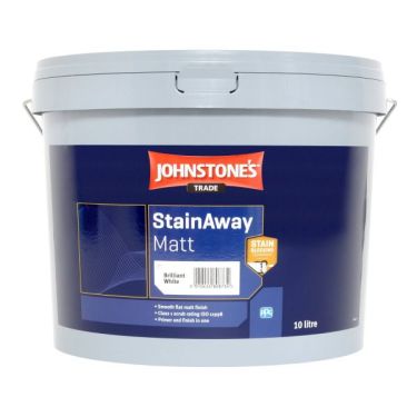 Click Here To Enlarge This Photo Of Johnstone’s Trade StainAway Matt Brilliant White 10L