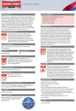 Click Here To Enlarge This Photo Of Johnstone’s Trade Perfect Matt Brilliant White 5L