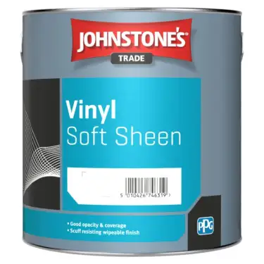 Click Here To Enlarge This Photo Of Johnstone’s Trade Vinyl Soft Sheen Brilliant White 2.5L