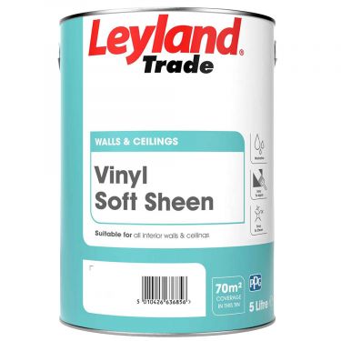 Click Here To Enlarge This Photo Of Leyland Trade Vinyl Soft Sheen Magnolia 5L