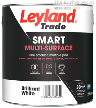 Click Here To Enlarge This Photo Of Leyland Trade Smart Multi Surface Paint Brilliant White 2.5L