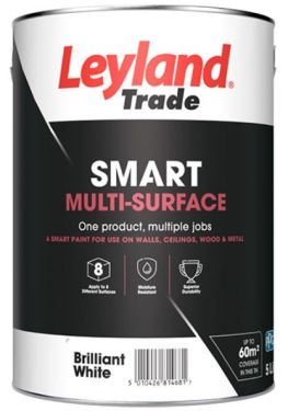 Click Here To Enlarge This Photo Of Leyland Trade Smart Multi Surface Paint Brilliant White 5L