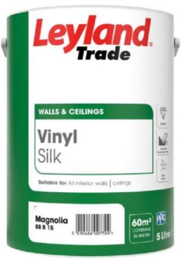 Click Here To Enlarge This Photo Of Leyland Trade Vinyl Silk Ready Mixed Magnolia 5L