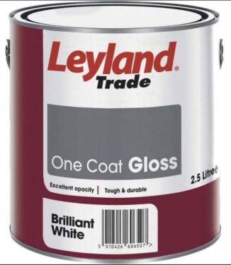 Click Here To Enlarge This Photo Of Leyland Trade One Coat Gloss Brilliant White 2.5L