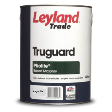 Click Here To Enlarge This Photo Of Leyland Trade Truguard Pliolite Masonry Ready Mixed Magnolia 5L