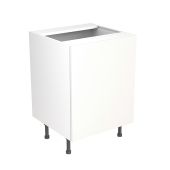 Kitchen Kit Flatpack Slab Super Gloss White 600 Base Unit Sink - FKKF0035