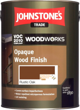 Click Here To Enlarge This Photo Of Johnstone's Trade Opaque Wood Finish (Solvent / Oil Based) in Rustic Oak 5 Litre