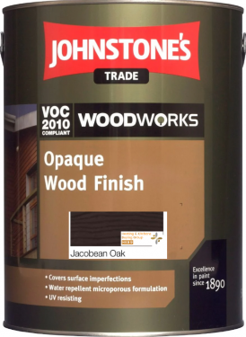 Click Here To Enlarge This Photo Of Johnstone's Trade Opaque Wood Finish (Solvent / Oil Based) in Jacobean 5 Litre
