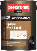 Johnstone's Trade Opaque Wood Finish (Solvent / Oil Based) in White 5 Litre
