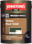 Johnstone's Trade Opaque Wood Finish (Solvent / Oil Based) in Forest Green 5 Litre