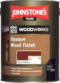Johnstone's Trade Opaque Wood Finish (Solvent / Oil Based) in Burnt Walnut 5 Litre