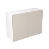 Kitchen Kit Flatpack Slab Super Gloss Light Grey 1000 Wall Unit - FKKF0215