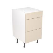 Kitchen Kit Flatpack Slab Ultra Matt Cashmere 500 Base Unit 3 Drawer - FKKF0641