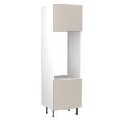 Kitchen Kit Flatpack Slab Ultra Matt Light Grey 600 Tall Unit Double Oven - FKKF0721