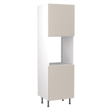 Click Here To Enlarge This Photo Of Kitchen Kit Flatpack Slab Ultra Matt Light Grey 600 Tall Unit Single Oven - FKKF0731