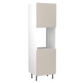 Kitchen Kit Flatpack Slab Ultra Matt Light Grey 600 Tall Unit Single Oven - FKKF0731