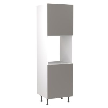 Click Here To Enlarge This Photo Of Kitchen Kit Flatpack Slab Ultra Matt Dust Grey 600 Tall Unit Single Oven - FKKF0831