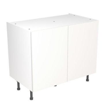 Click Here To Enlarge This Photo Of Kitchen Kit Value Slab Matt White 1000 Base Unit - FKKM1008