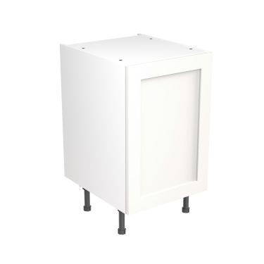 Click Here To Enlarge This Photo Of Kitchen Kit Flatpack Shaker Ultra Matt White 500 Base Unit - FKKH0503