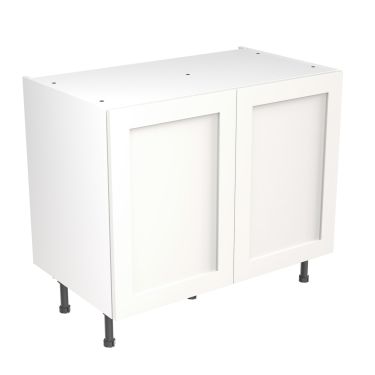 Click Here To Enlarge This Photo Of Kitchen Kit Flatpack Shaker Ultra Matt White 1000 Base Unit - FKKH0508