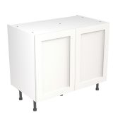 Kitchen Kit Flatpack Shaker Ultra Matt White 1000 Base Unit - FKKH0508
