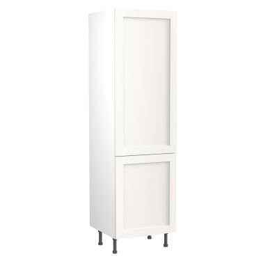 Click Here To Enlarge This Photo Of Kitchen Kit Flatpack Shaker Ultra Matt White 600 Tall Unit Fridge&Freezer 70/30 - FKKH0522