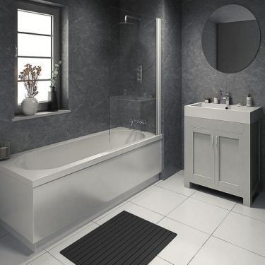 Click Here To Enlarge This Photo Of Black Bonito Bathroom and Shower Panel