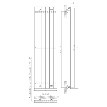 Click Here To Enlarge This Photo Of Eucotherm Mars Vertical Flat Panel Designer Radiators