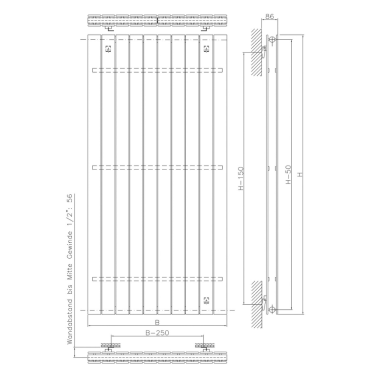 Click Here To Enlarge This Photo Of Eucotherm Mars Duo Vertical Flat Panel Designer Radiators