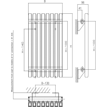 Click Here To Enlarge This Photo Of Eucotherm Supra Square Tube Vertical Designer Radiators
