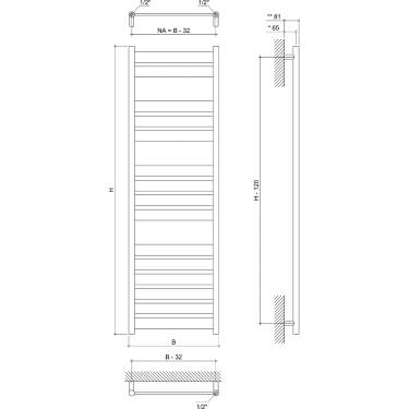 Click Here To Enlarge This Photo Of Eucotherm Primus Vito Chrome Ladder Towel Designer Radiators