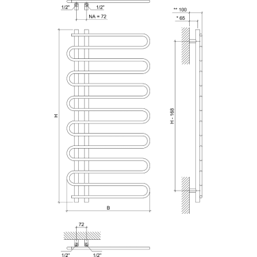 Click Here To Enlarge This Photo Of Eucotherm Mamba Chrome Ladder Towel Designer Radiators