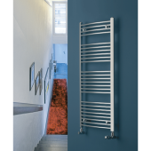 Eucotherm Chromo Curved Chrome Ladder Towel Designer Radiators
